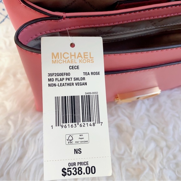 Michael Kors Cece Medium Shoulder Bag in tea rose - Picture 7 of 9